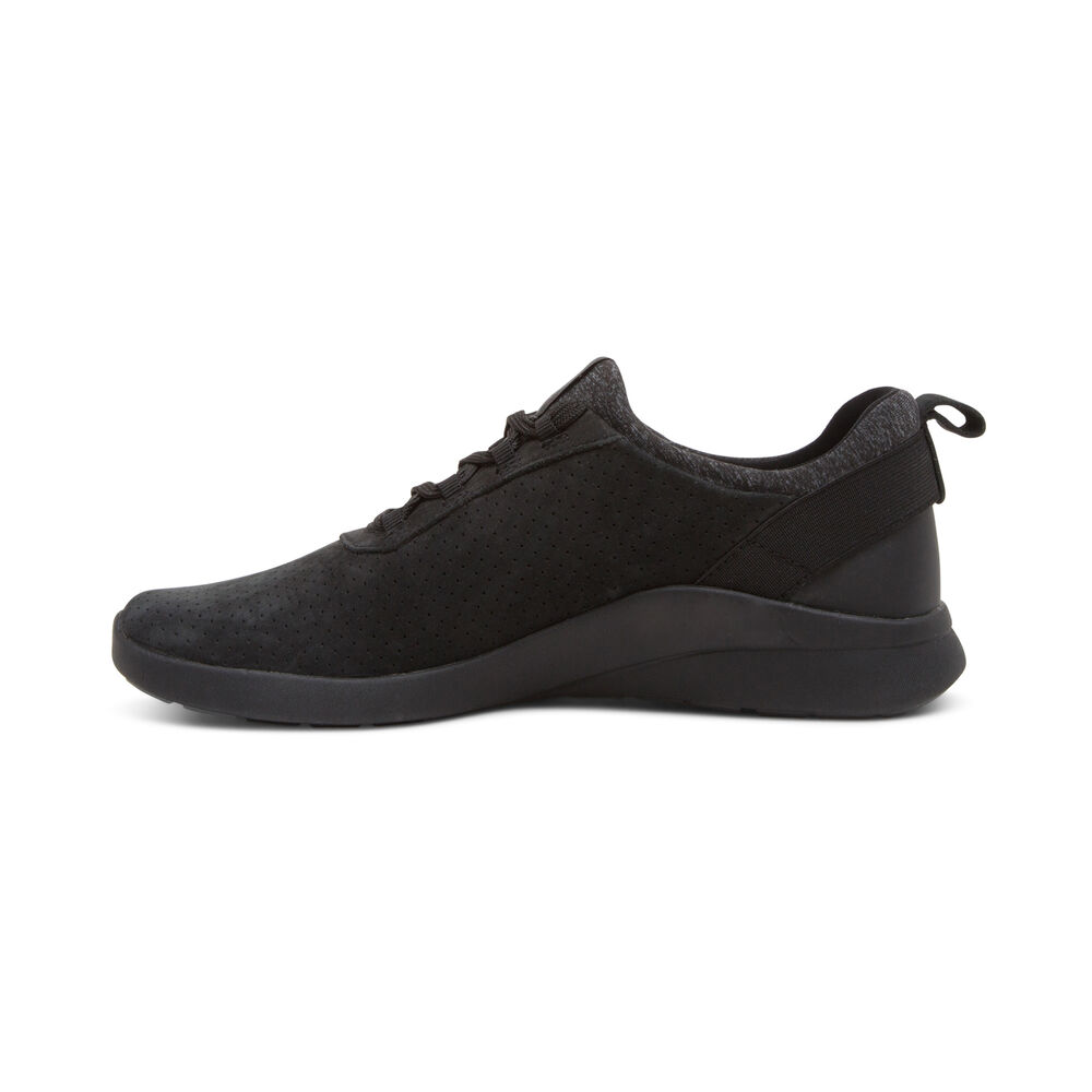 Aetrex Women's Kora Arch Support Sneakers - Black | USA ZLAP3QQ